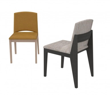 Fauteuil rembourrée 4 pieds Soline